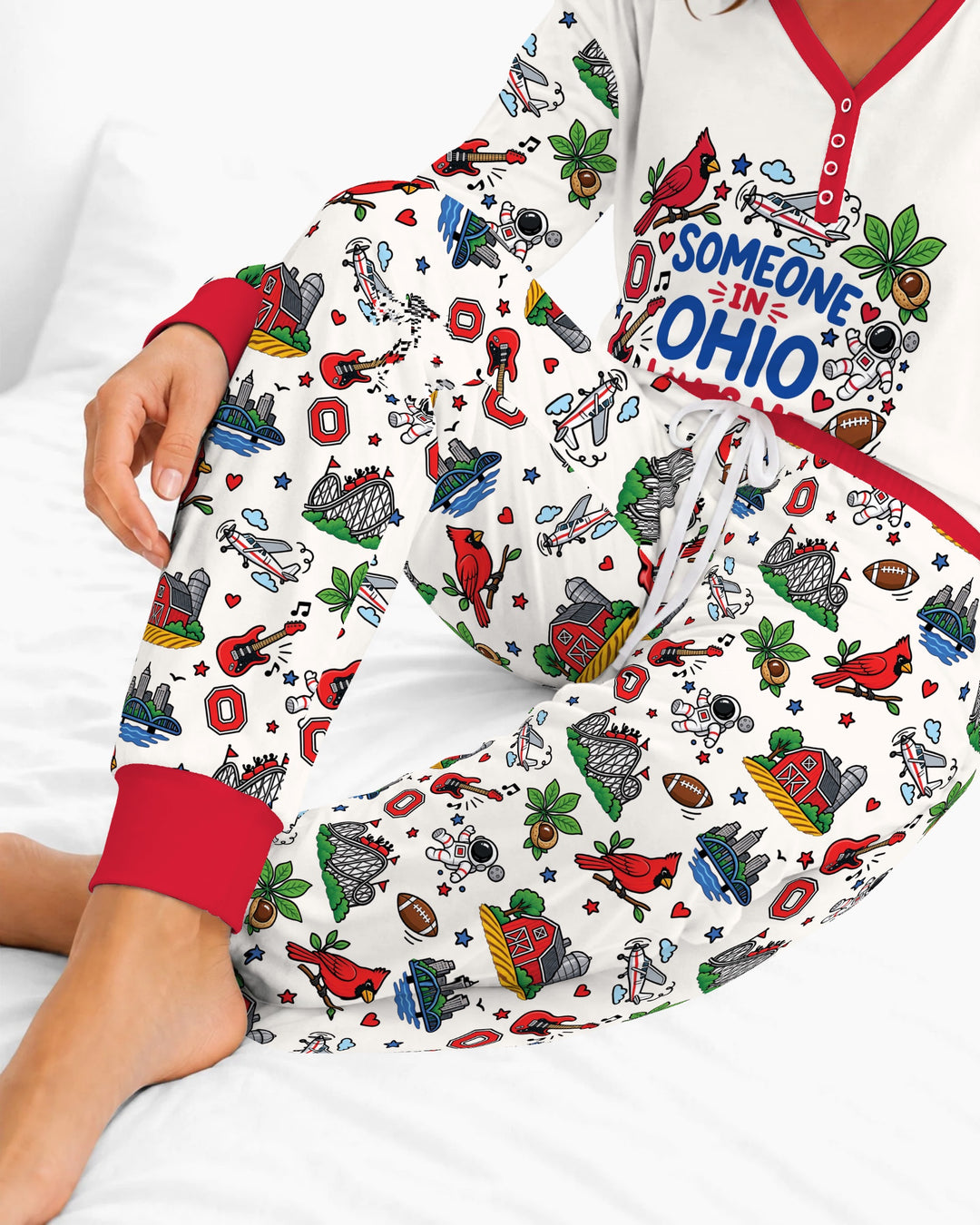Someone in Ohio Loves Me Bamboo Women Pajama Set