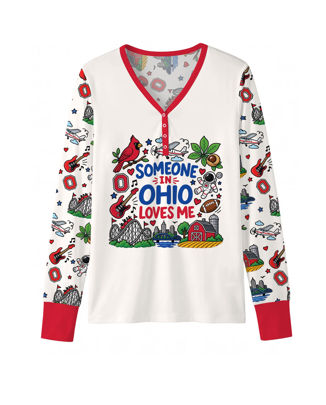 Someone in Ohio Loves Me Bamboo Women Pajama Set