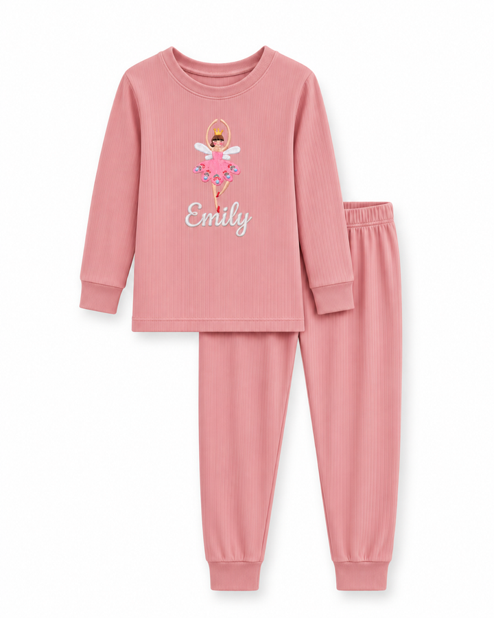 Conjunto de pijama de dos piezas de bambú con mangas largas, plantilla PERSONALIZADA