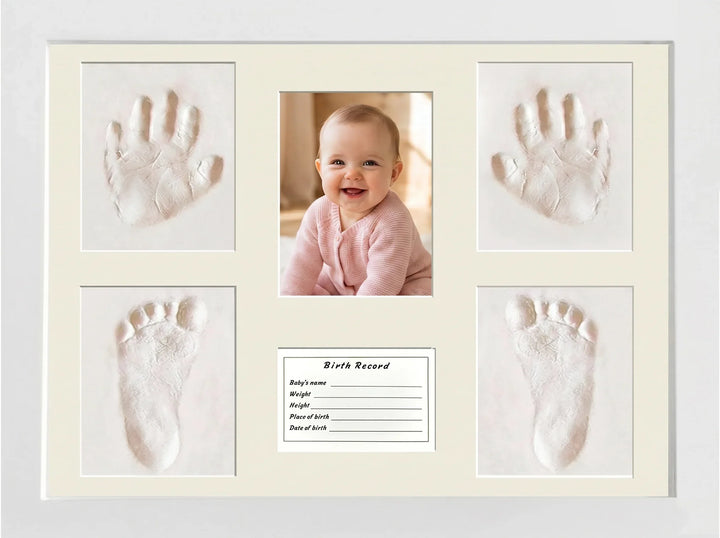 Wooden Baby Handprint & Footprint Nursery Frame
