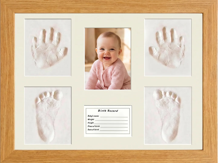 Wooden Baby Handprint & Footprint Nursery Frame