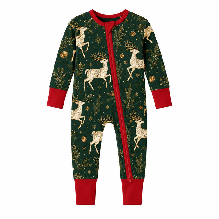 Elegant Golden Reindeer Christmas Bamboo Convertible Zippy