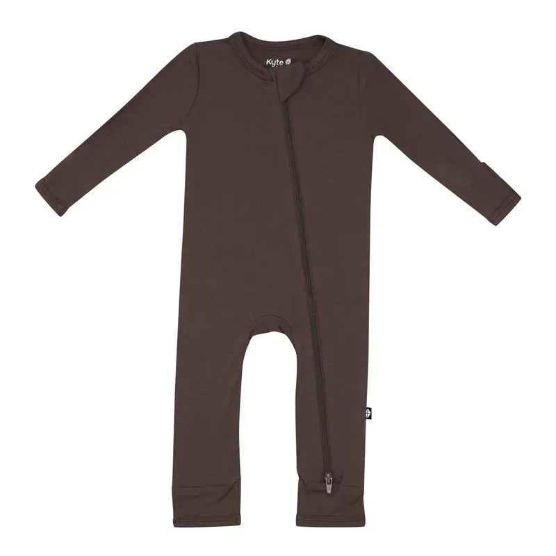 Convertible Zippered Romper in Espresso