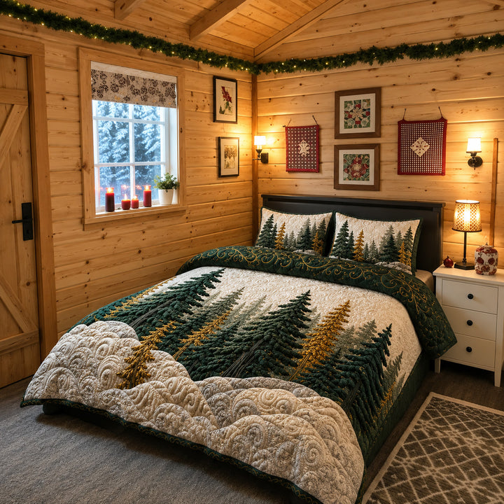 Evergreen Woods Bamboo Quilt Bedding Set