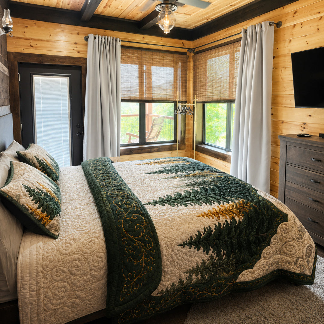 Evergreen Woods Bamboo Quilt Bedding Set