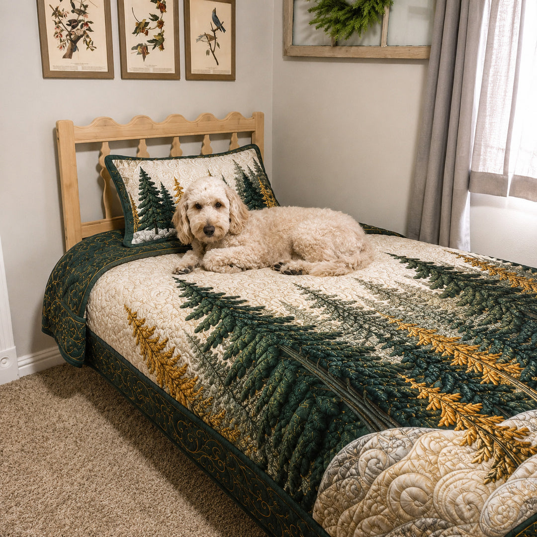 Evergreen Woods Bamboo Quilt Bedding Set