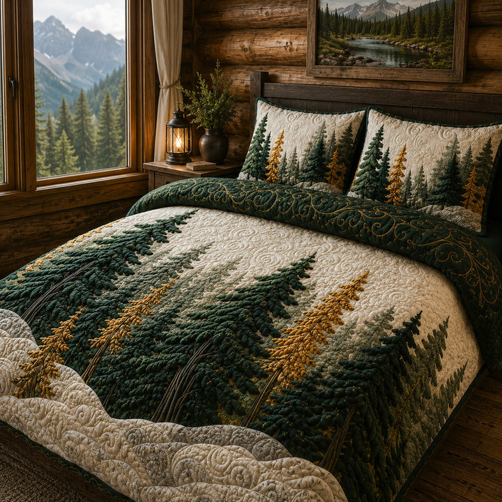 Evergreen Woods Bamboo Quilt Bedding Set