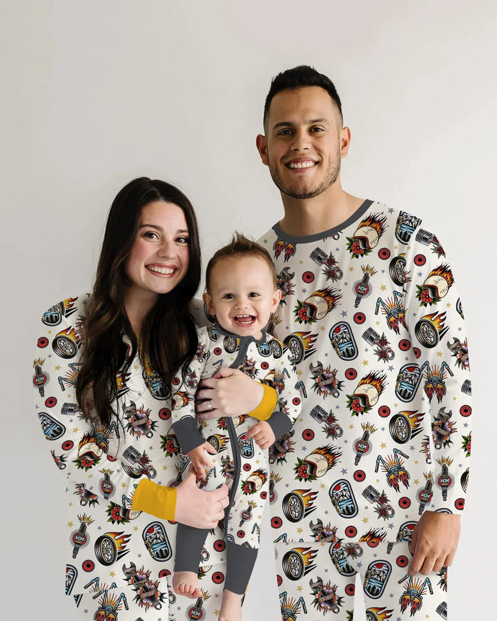 Born to Ride Together Family Matching Bamboo Men's Pajama Set