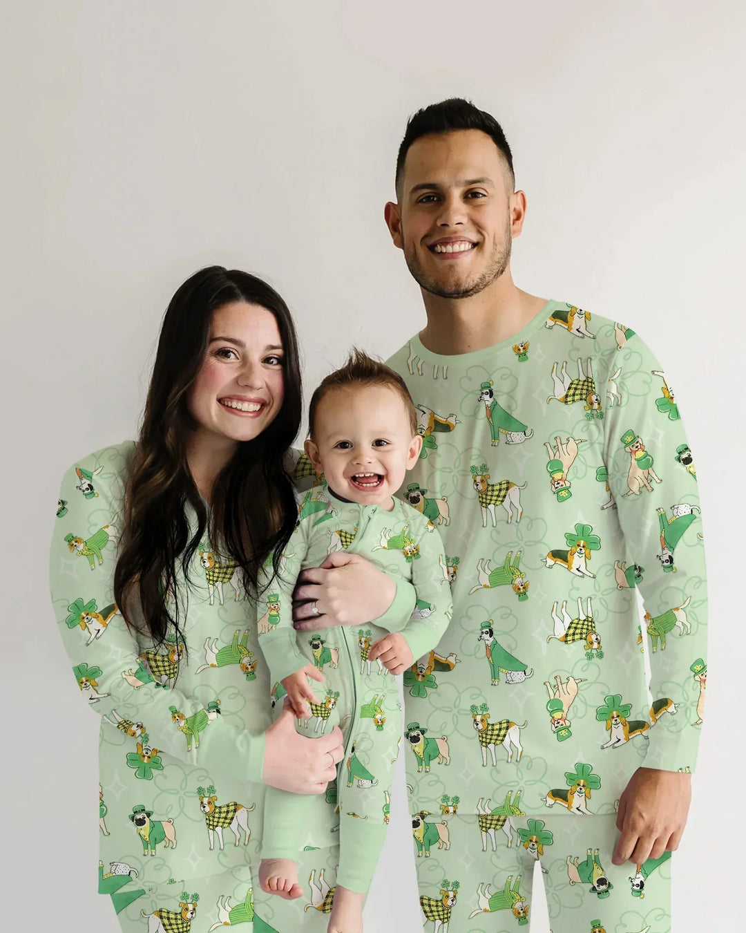 St. Patrick's Day Puppies Two Piece Long Sleeve Pajama Set
