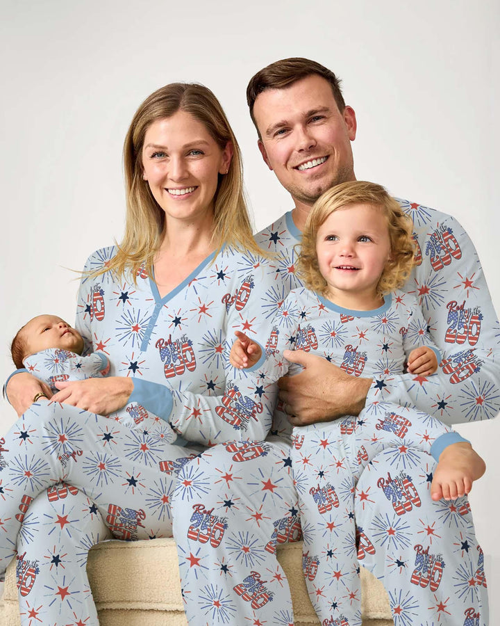 Red White and 250th Anniversary Bamboo Two Piece Long Sleeve Pajama Set