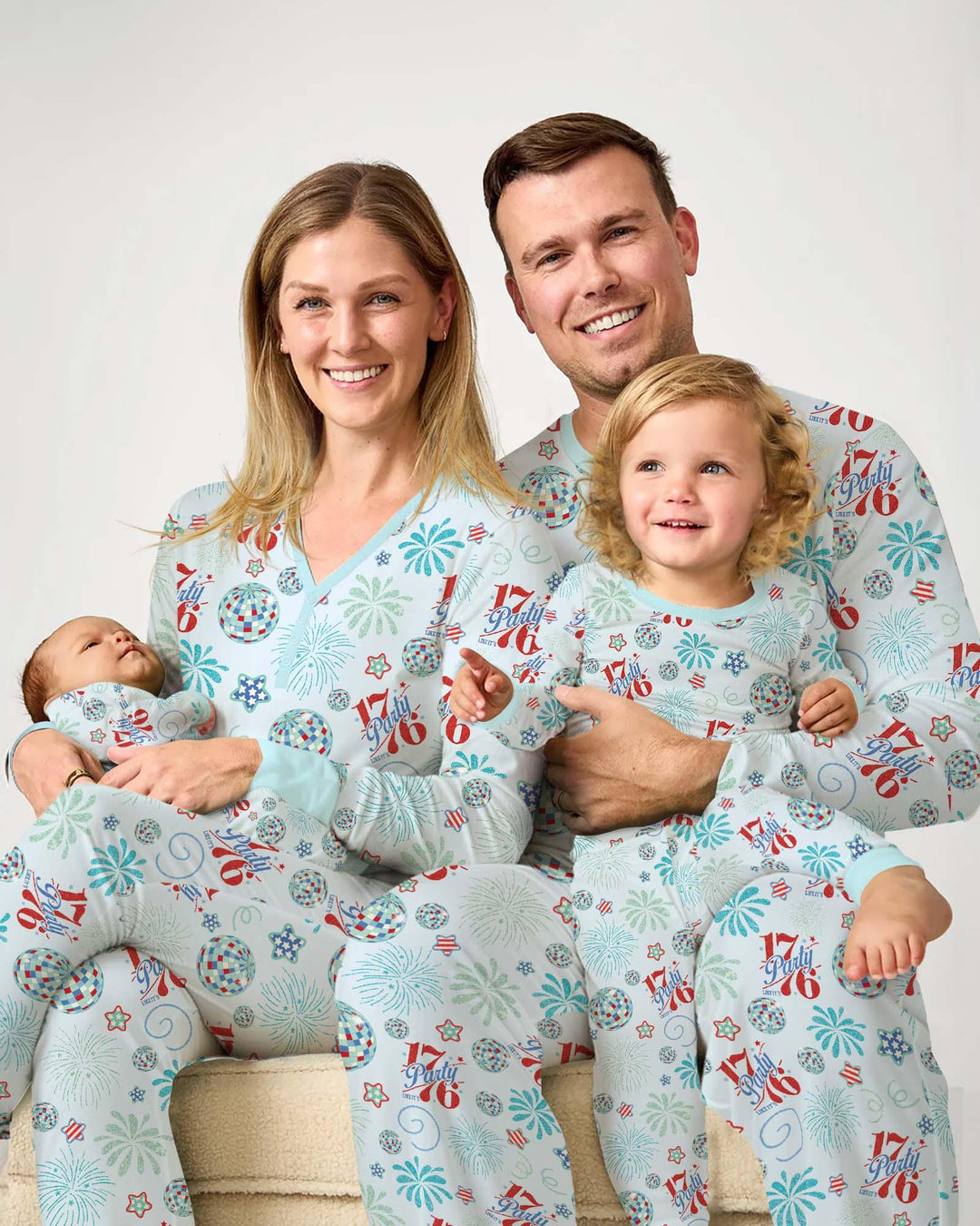 Land Of Free Family Matching Bamboo Two Piece Long Sleeve Pajama Set