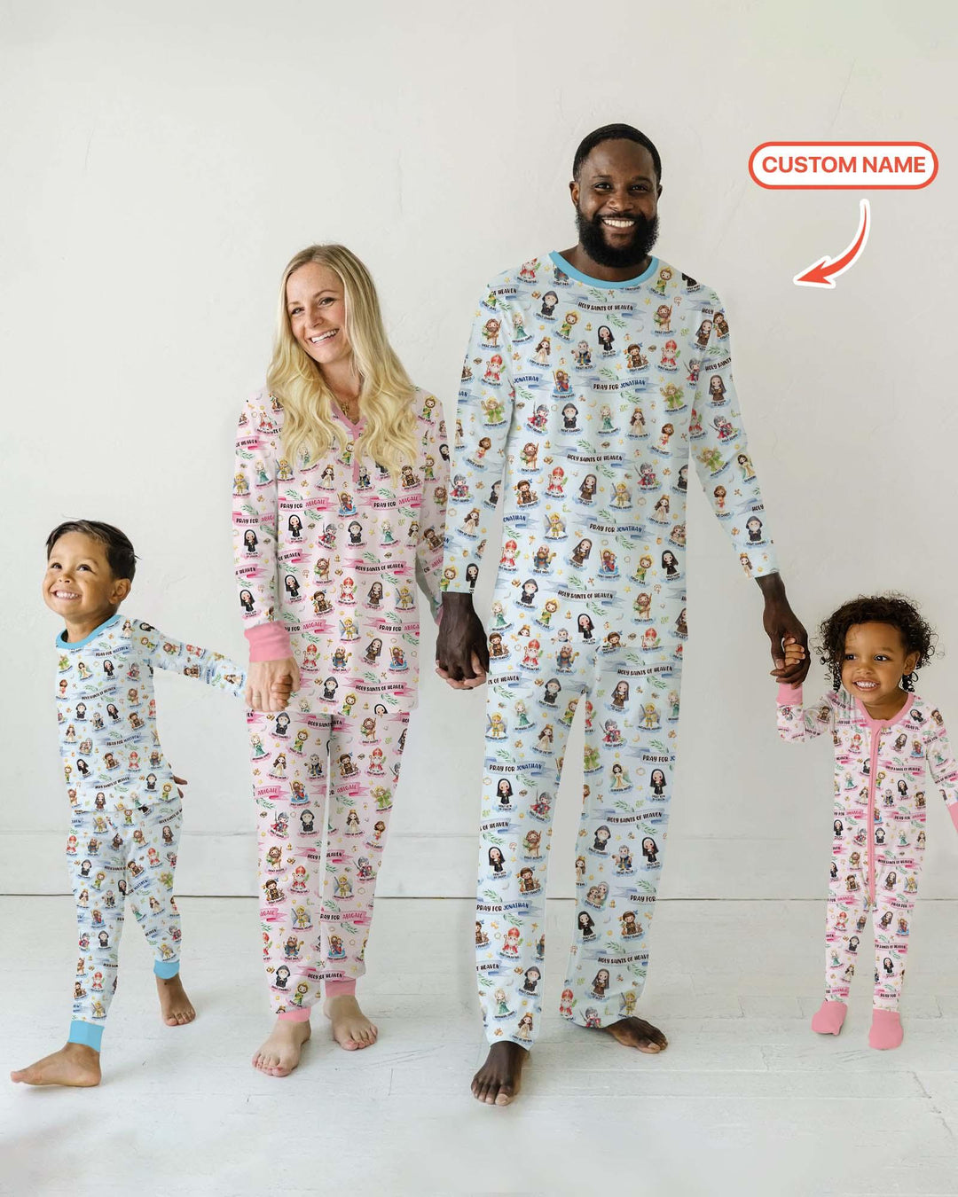 Heilige des Himmels Pyjama-Set aus Bambus für Damen mit Wunschnamen