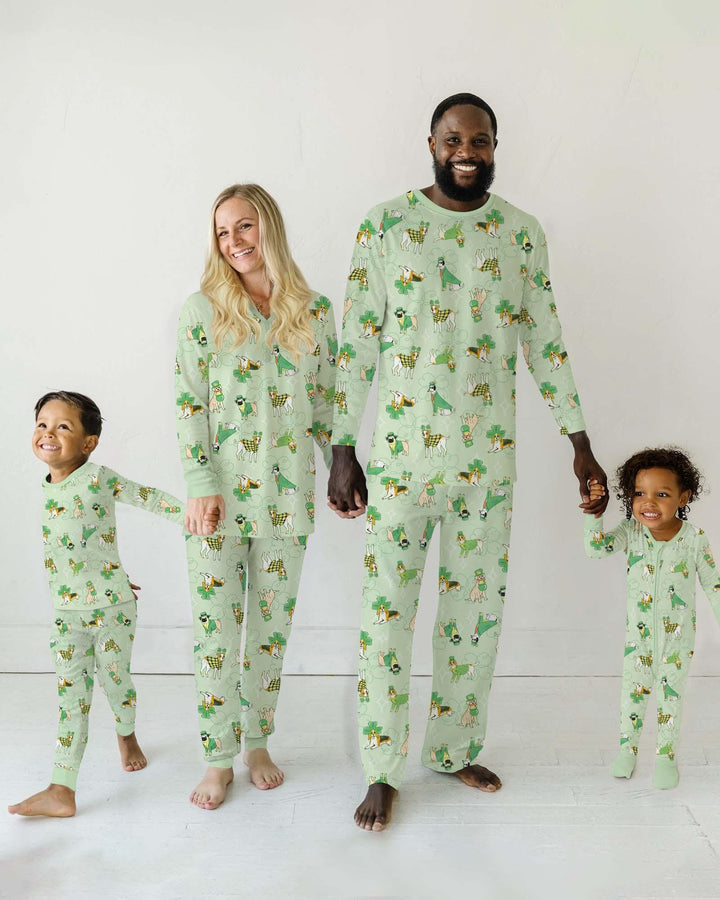 St. Patrick's Day Puppies Women Pajama Set