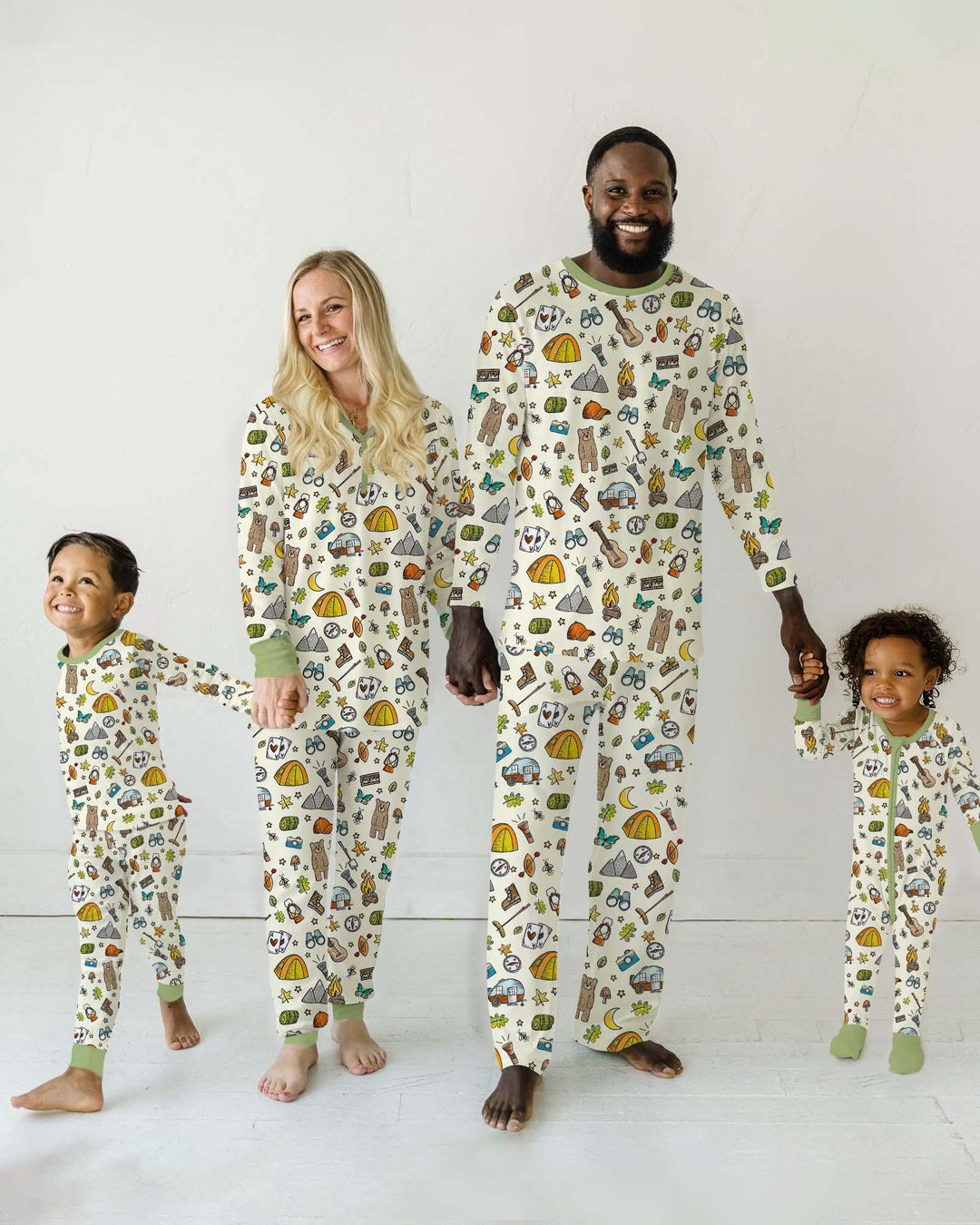 Love Camping Matching Family Bamboo Two Piece Long Sleeve Pajama Set