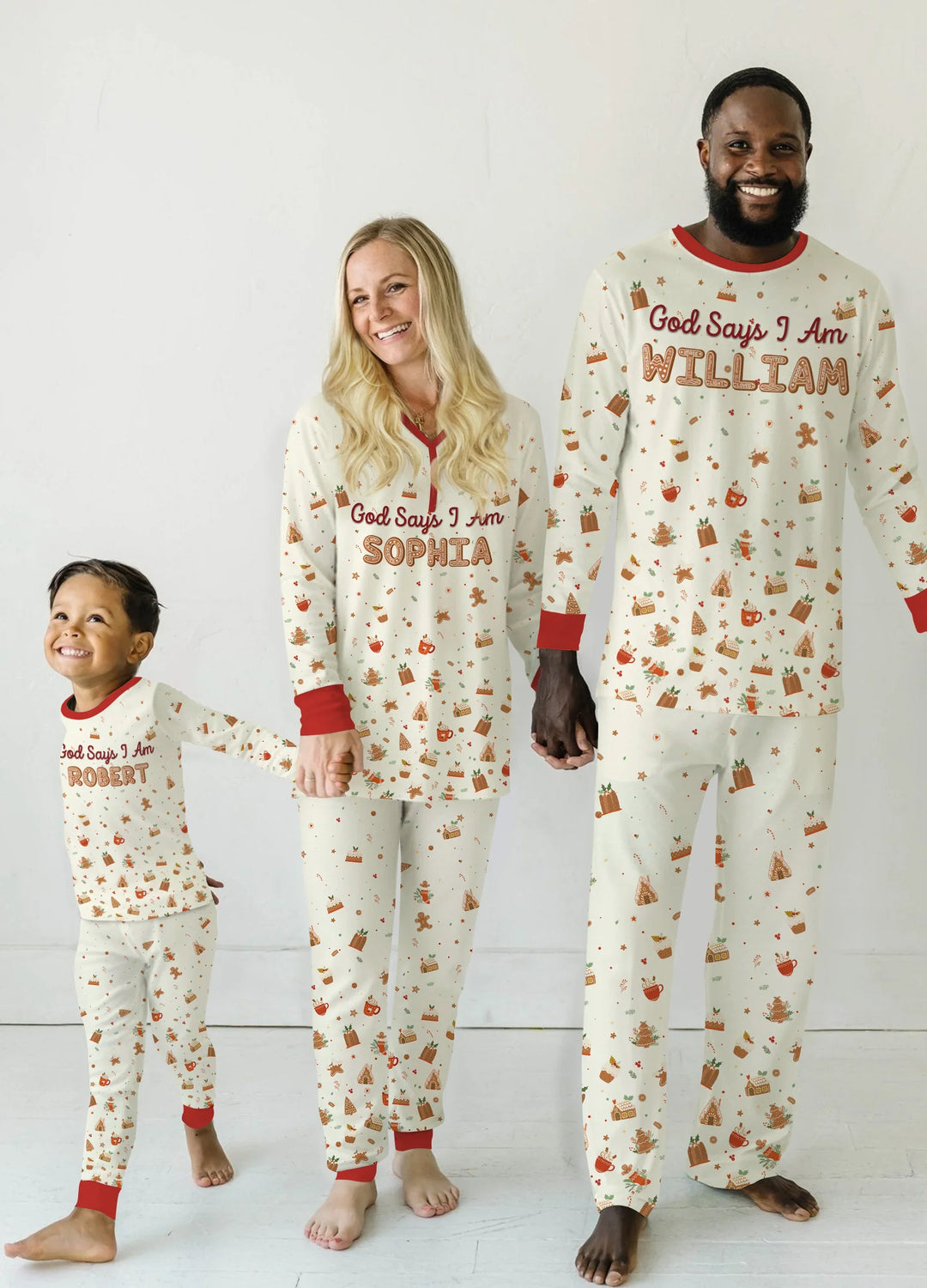 GingerBread God Says I Am Custom Name Two Piece Short Sleeve Shorts Pajama Set