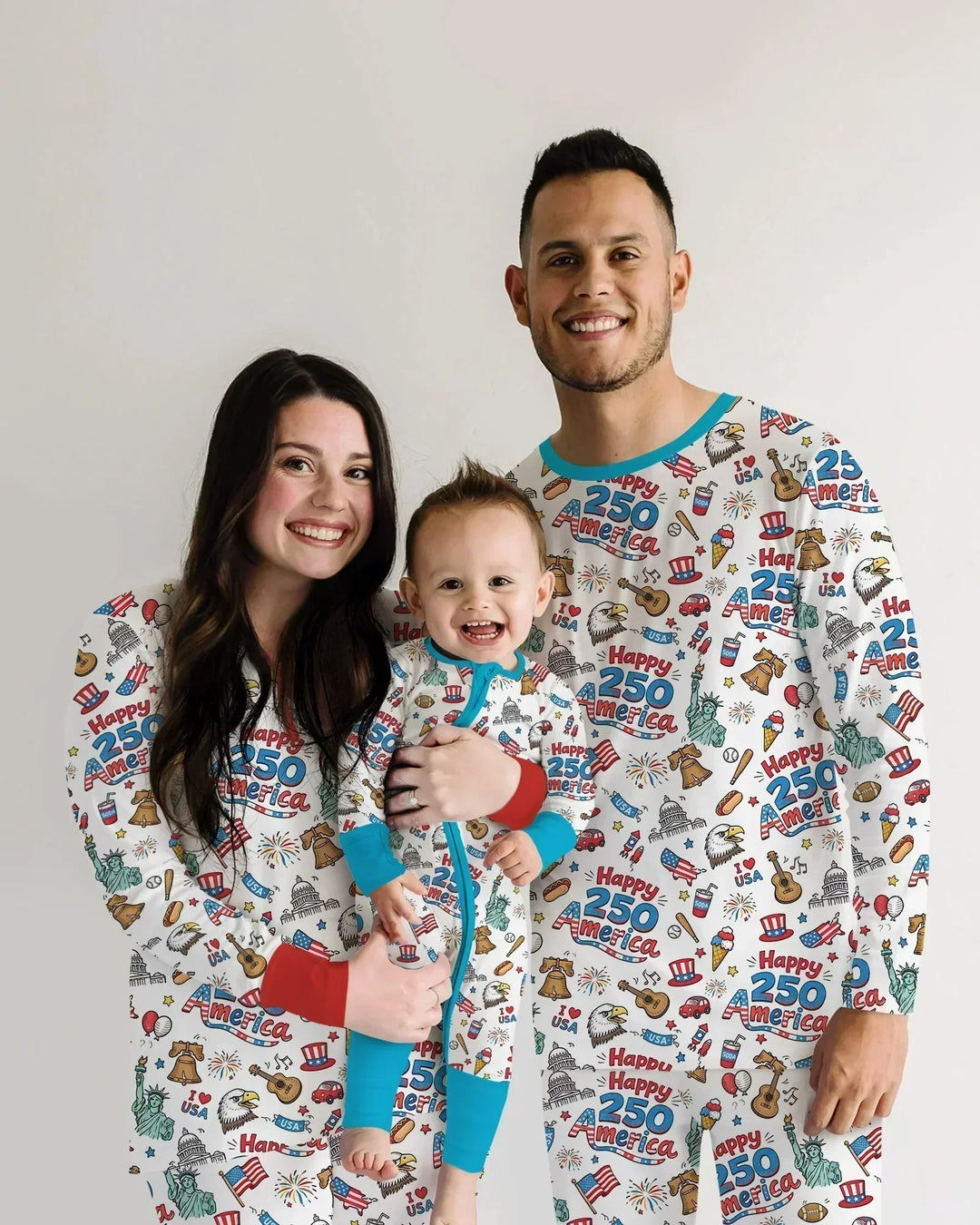 Happy 250 America I love USA Bamboo Women Pajama Set