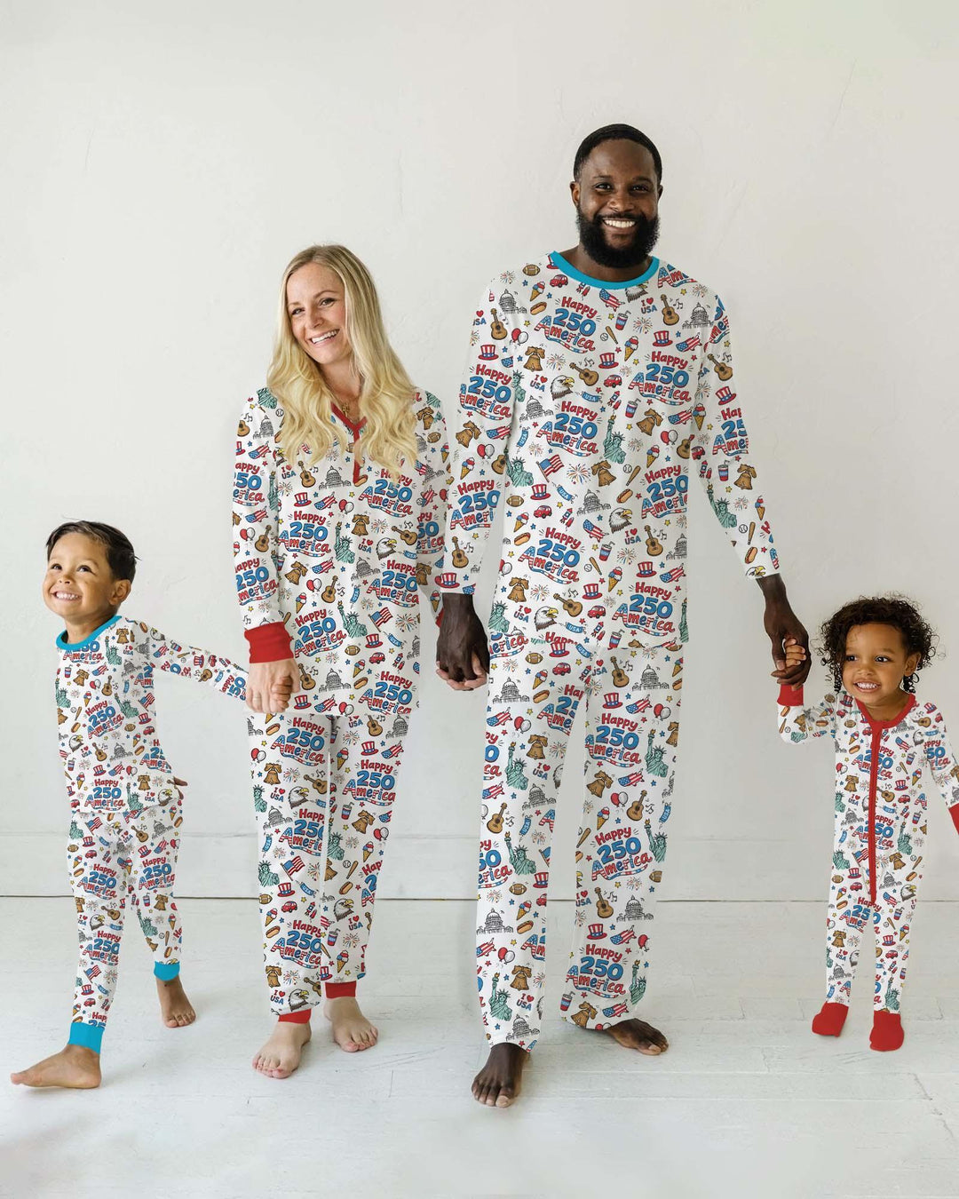 Happy 250 America I love USA Bamboo Men's Pajama Set