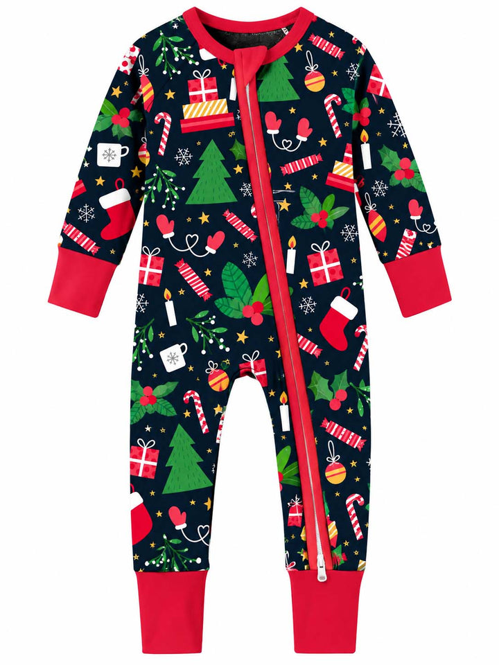 Festive Navy Christmas Bamboo Convertible Zippy