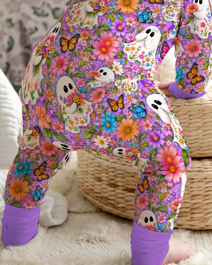 Floral Ghost Halloween Garden Bamboo Convertible Zippy