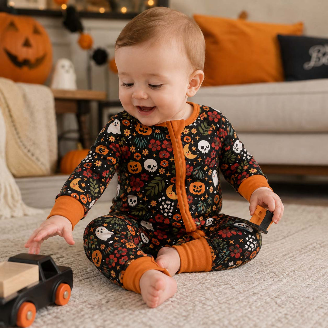 Floral Halloween Night Bamboo Convertible Zippy