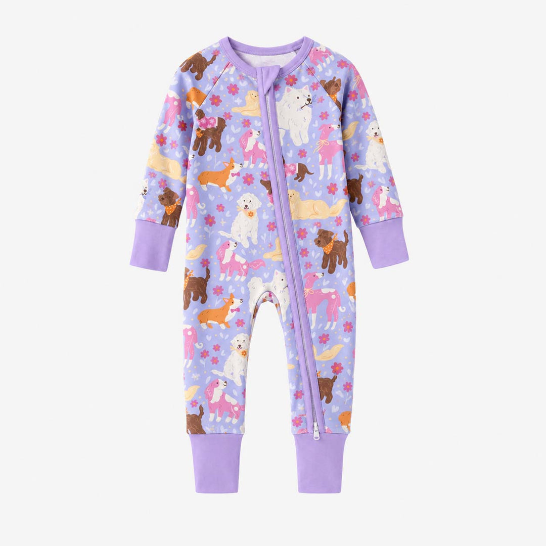 Floral Puppy Friends Bamboo Convertible Zippy