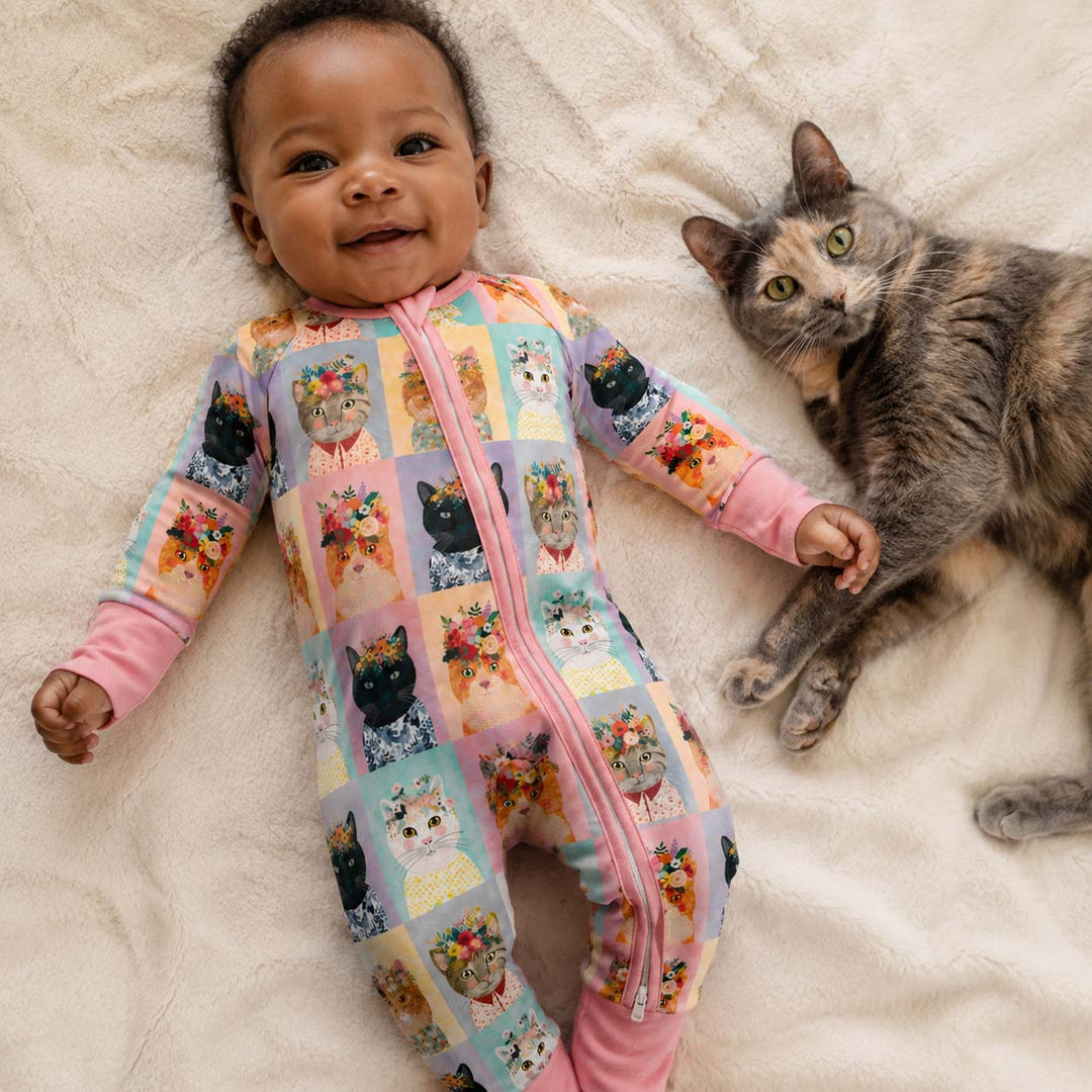 Flower Crown Cats Bamboo Convertible Zippy