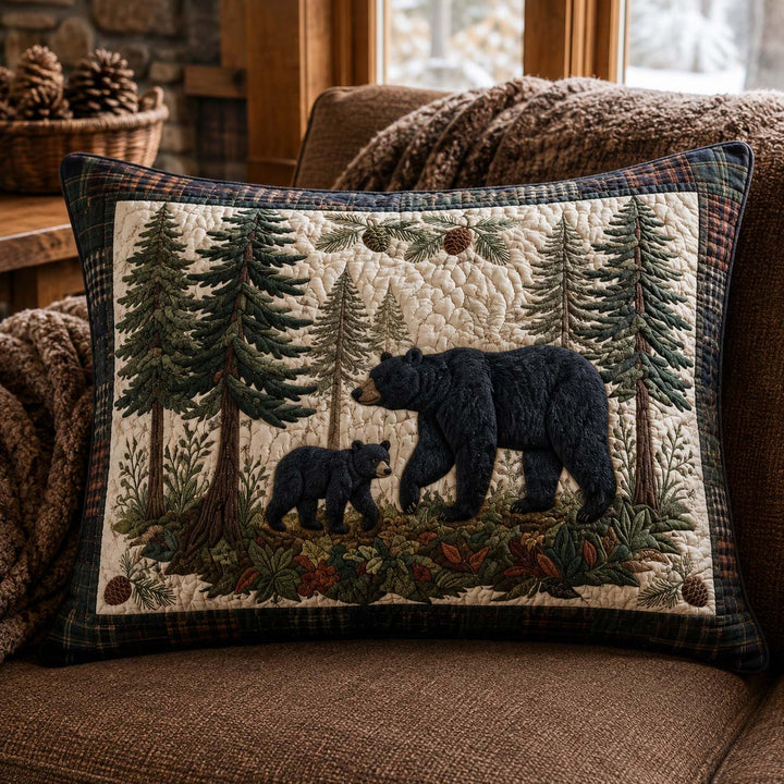 Forest Bear Bamboo Quilt Pillow Case