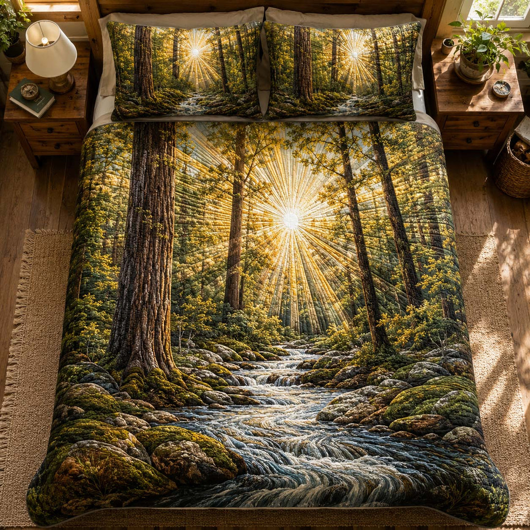 Forest Delight Bamboo Quilt Bedding Set