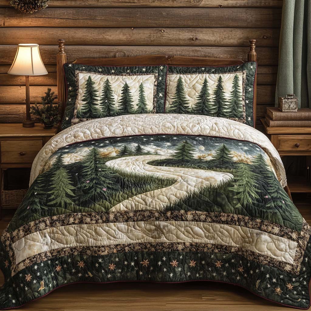 Forest Evening Calm Bamboo Quilt Bedding Set