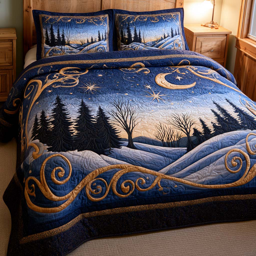 Forest Nature Bliss Bamboo Quilt Bedding Set
