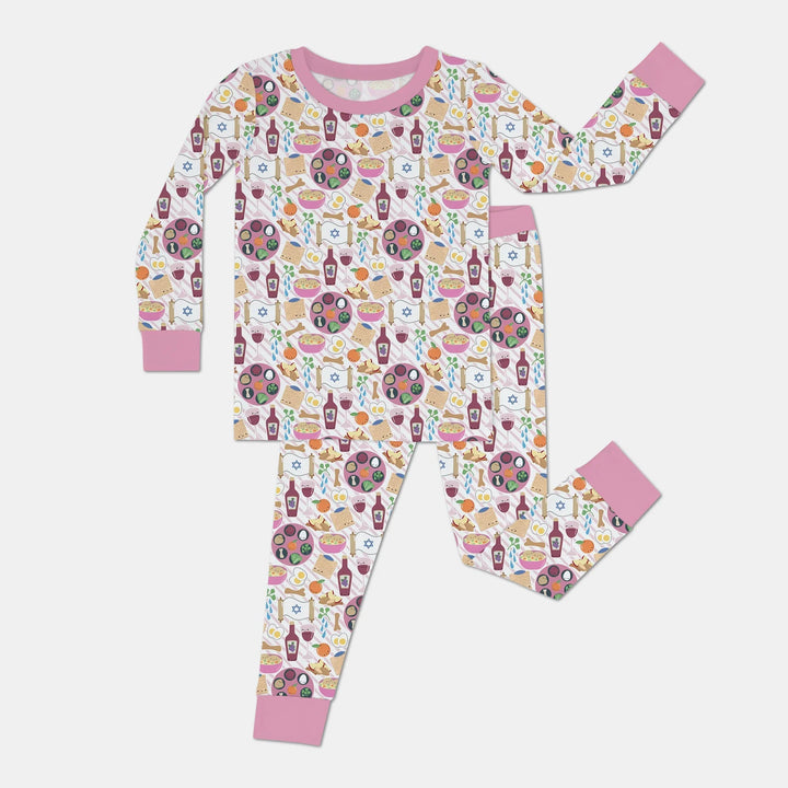 Passover Meal Two Piece Long Sleeve Pajama Set