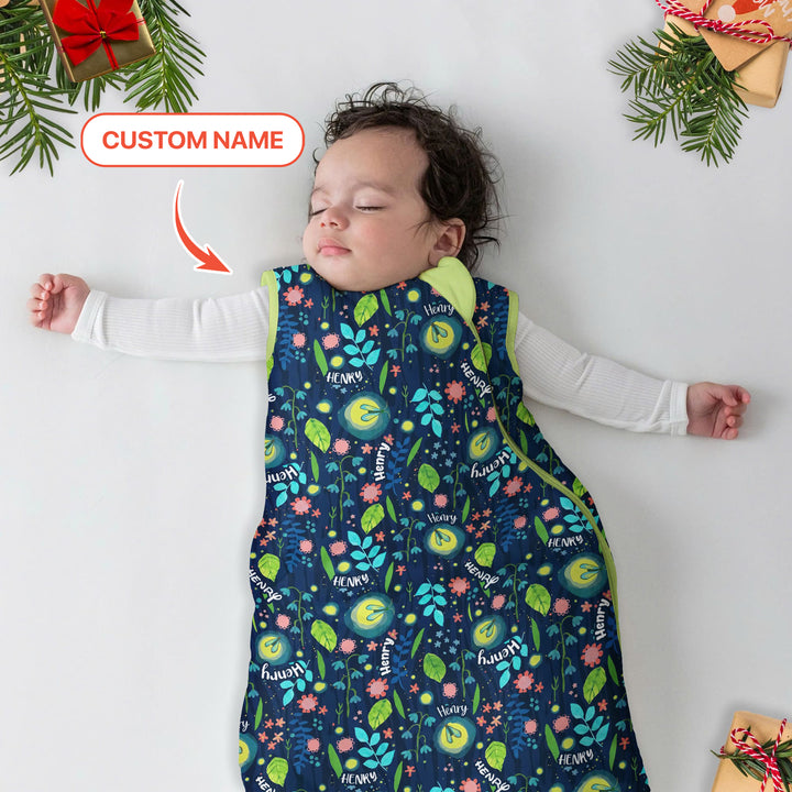 Nighttime Bugs Custom Name Sleep Bag