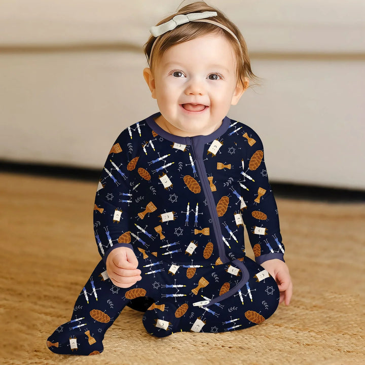 Shabbat Shalom Family Matching Convertible Zippy