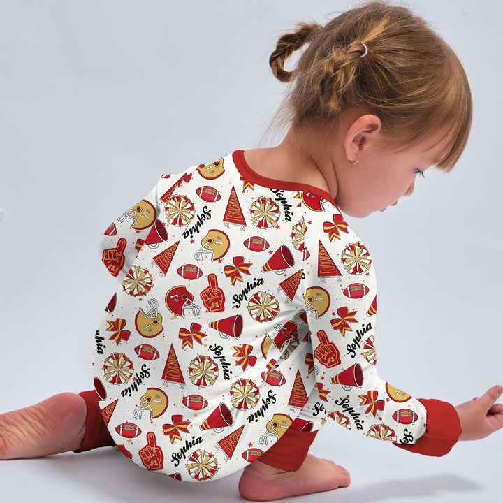 Custom Name Football Cheerleader Convertible Zippy