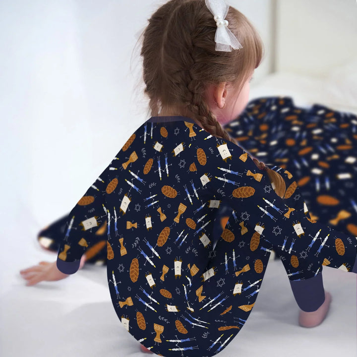 Shabbat Shalom Family Matching Convertible Zippy