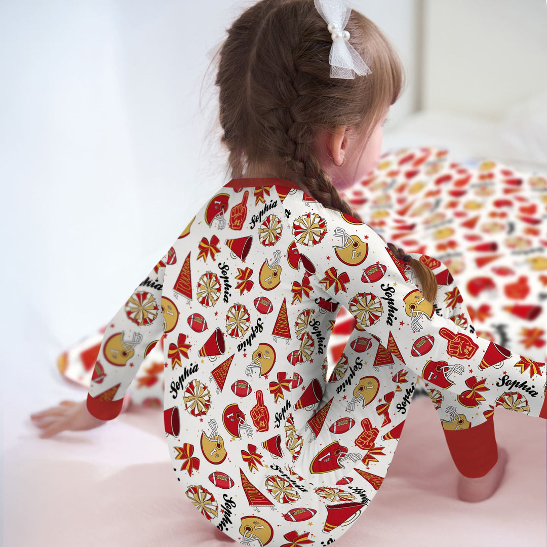 Custom Name Football Cheerleader Convertible Zippy