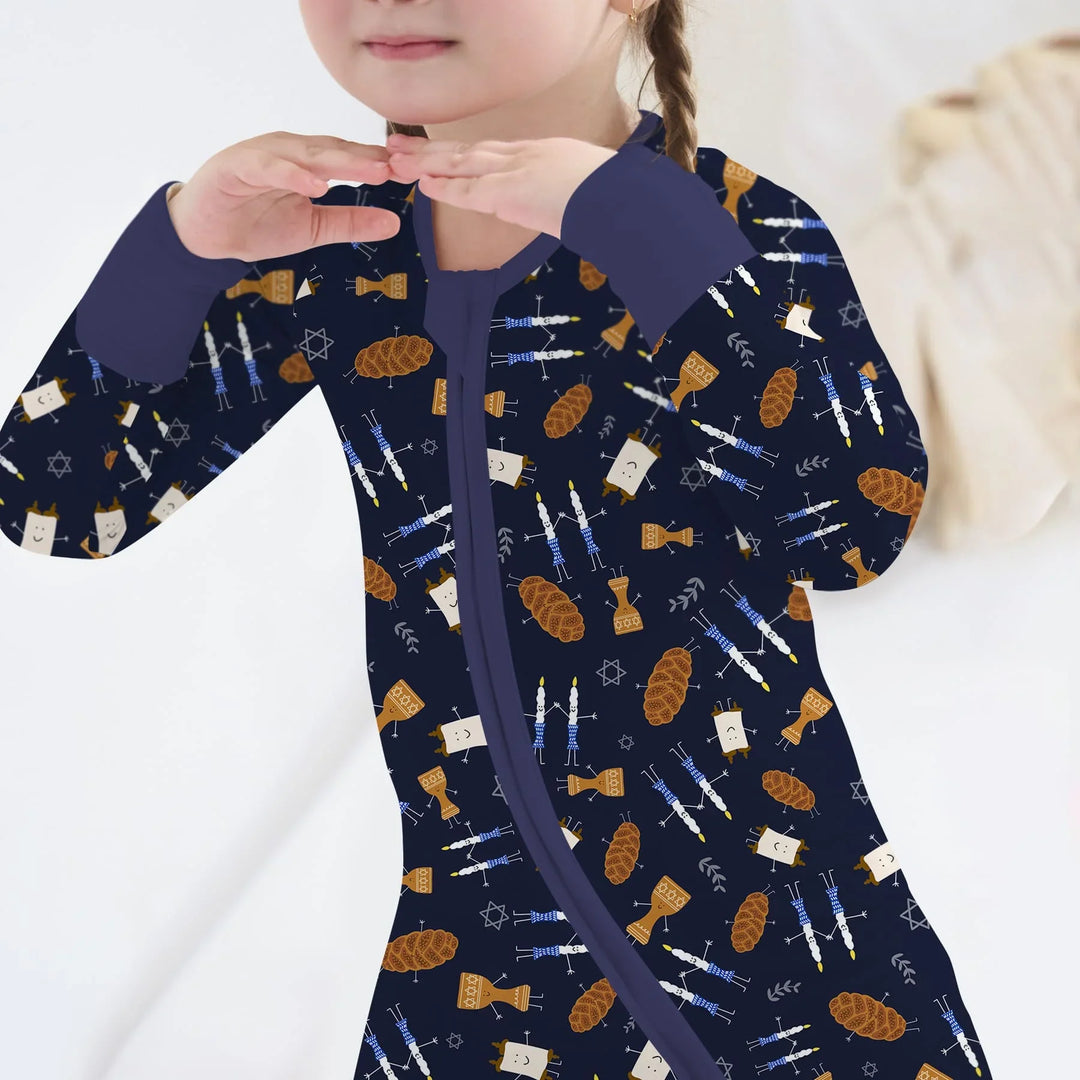 Shabbat Shalom Family Matching Convertible Zippy