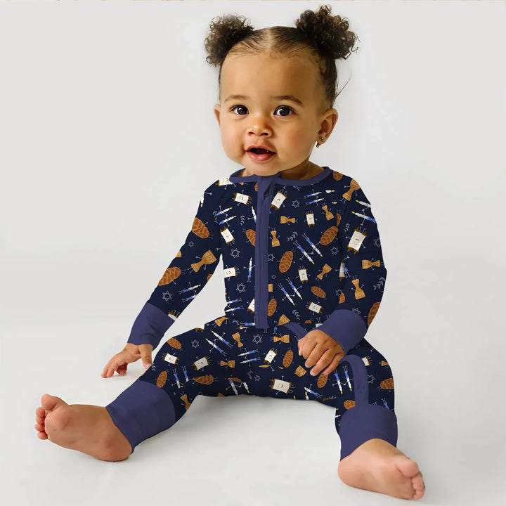 Shabbat Shalom Family Matching Convertible Zippy