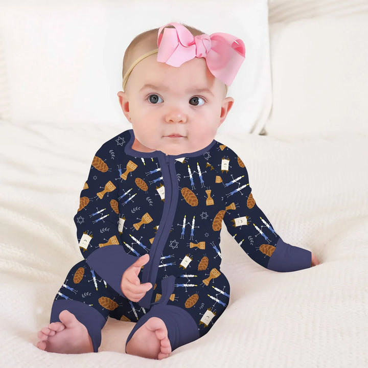 Shabbat Shalom Family Matching Convertible Zippy