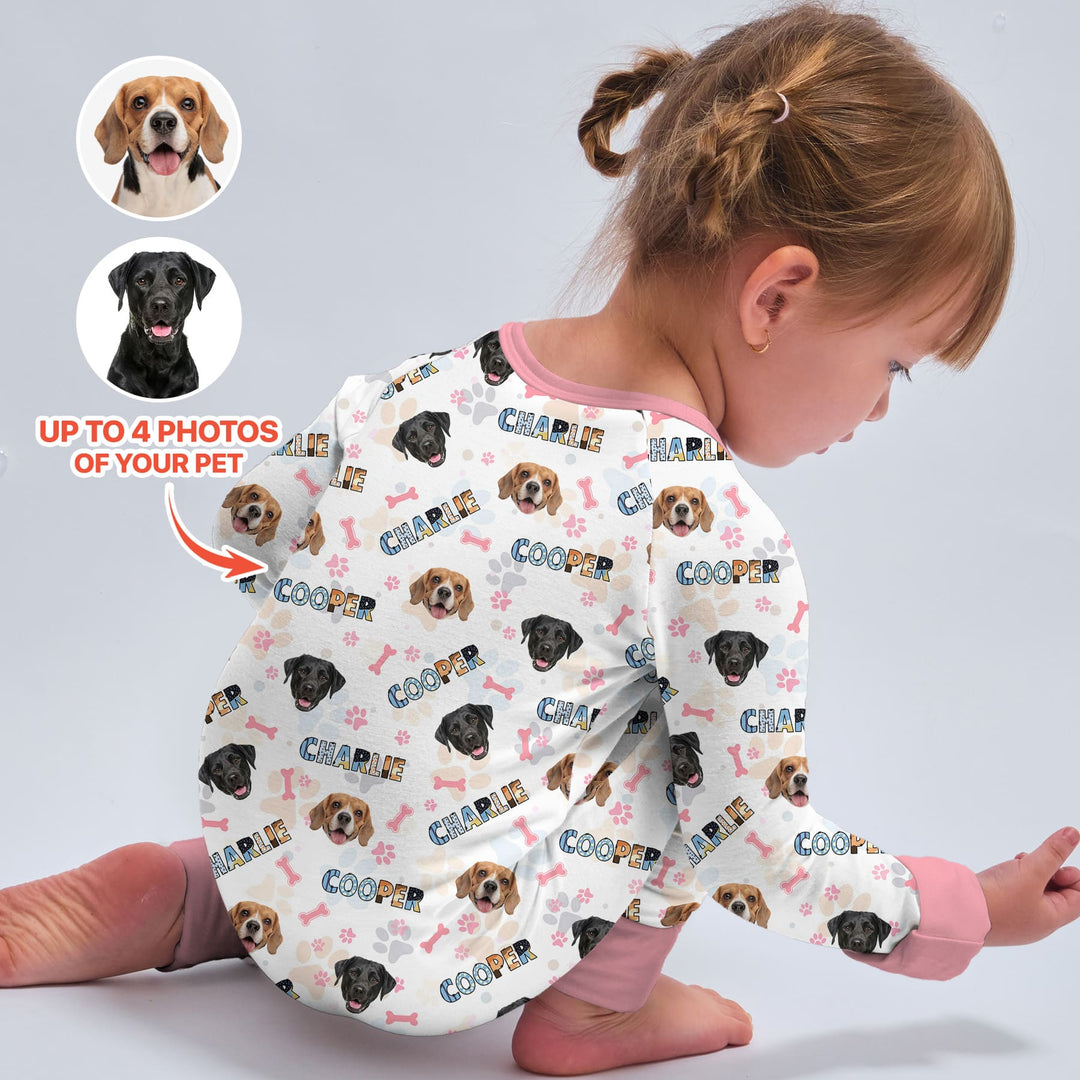 Custom Name Doodle Letters Blue Dog Convertible Zippy