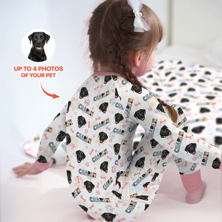 Custom Name Doodle Letters Blue Dog Convertible Zippy