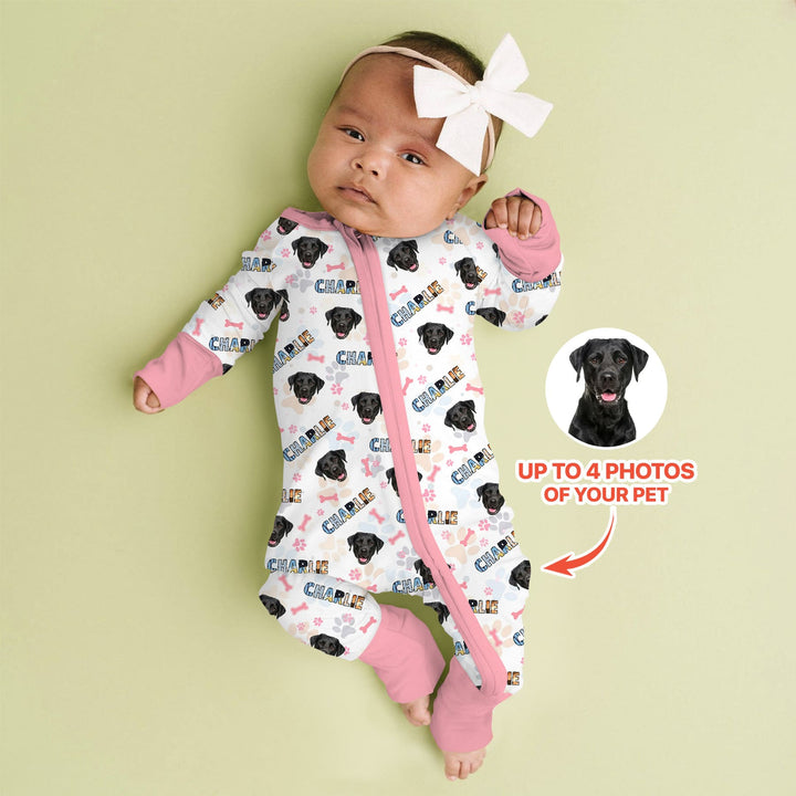 Custom Name Doodle Letters Blue Dog Convertible Zippy