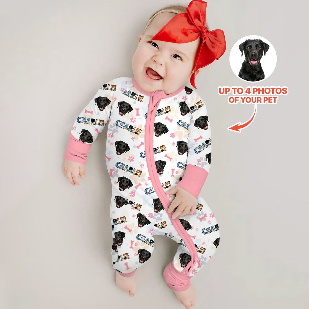 Custom Name Doodle Letters Blue Dog Convertible Zippy