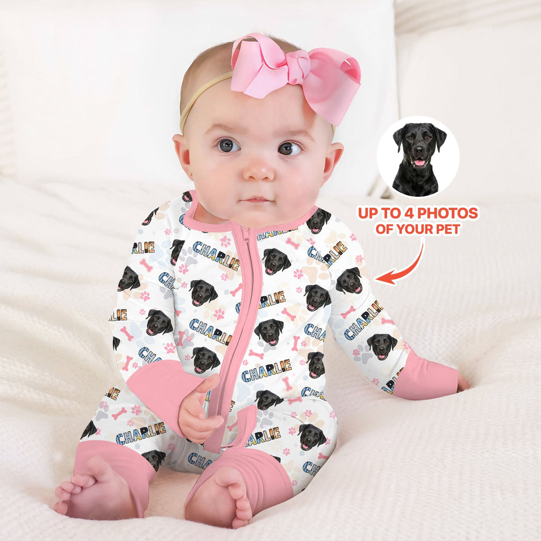 Custom Name Doodle Letters Blue Dog Convertible Zippy