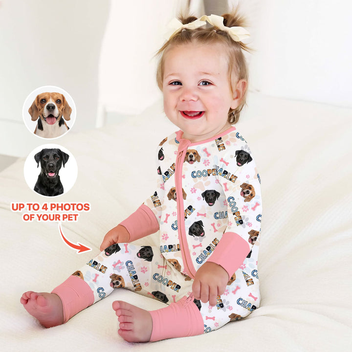 Custom Name Doodle Letters Blue Dog Convertible Zippy