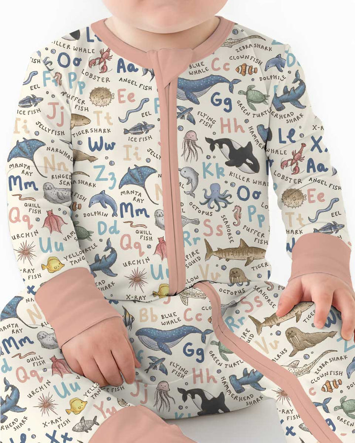 Ocean Animal Alphabet Bamboo Convertible Zippy