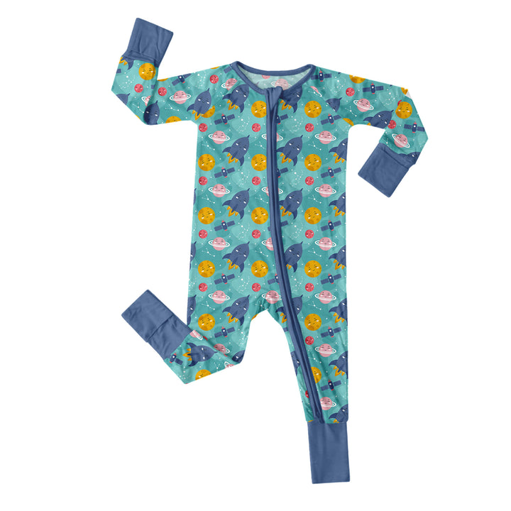 Galactic Giggles Convertible Zippered Romper