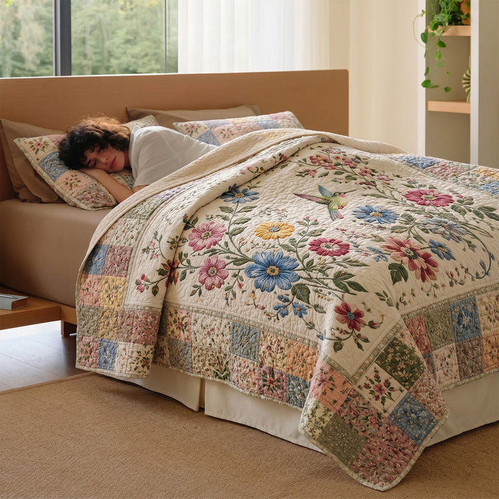 Garden Harmony Bamboo Quilt Bedding Set
