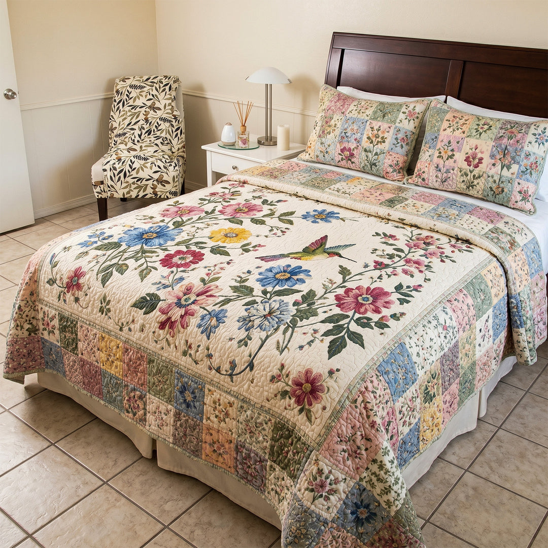 Garden Harmony Bamboo Quilt Bedding Set