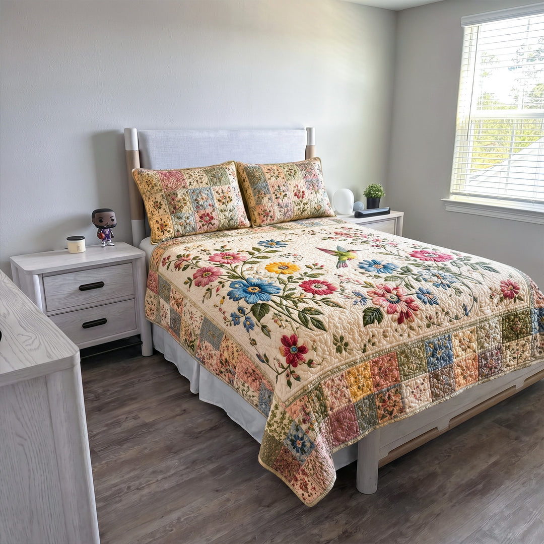 Garden Harmony Bamboo Quilt Bedding Set